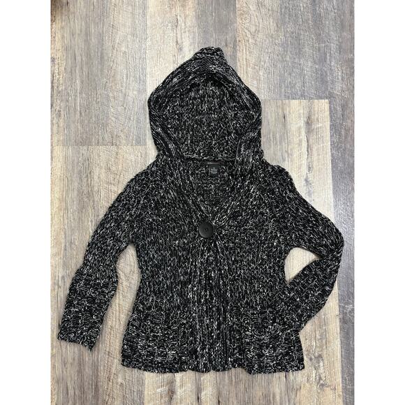 BCBGMAXAZRIA Black and White Knit Cardigan Sweater Size SM - Picture 1 of 5